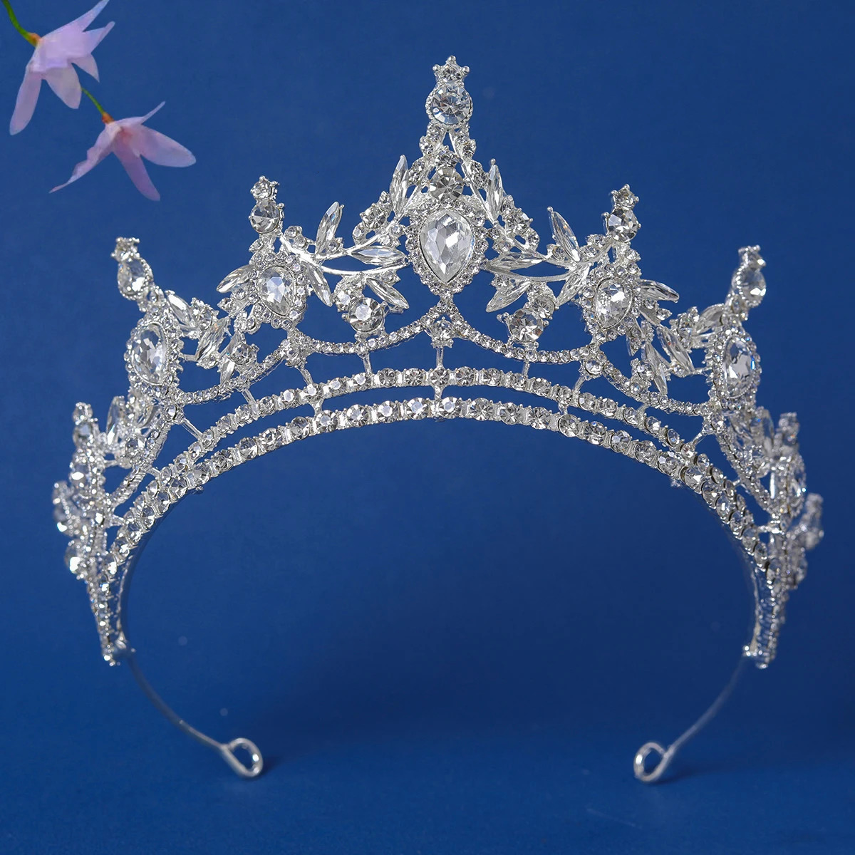 Fashion Silver Color Bridal Crowns For Wedding Hair Accessories Crystal Princess Tiaras Diadem Women Hair Accessories 250610