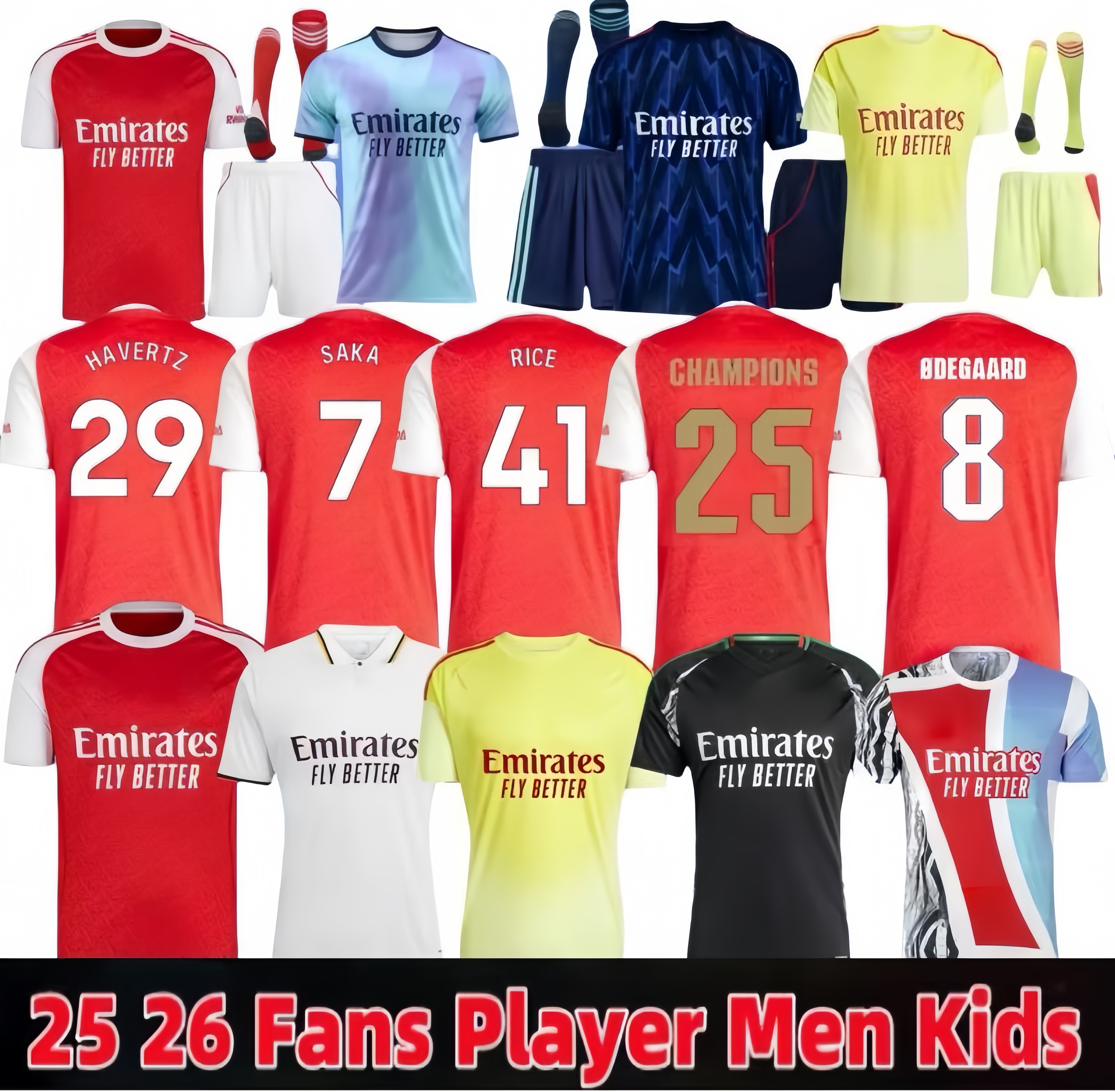25 26 CALAFIORI soccer jerseys RICE SAKA STERLING Fans Player J.TIMBER MARTINELLI RUSSO 2025 2026 football shirt Men Kids ODEGAARD SAMBI FABIO VIEIRA SALIBA HAVERTZ