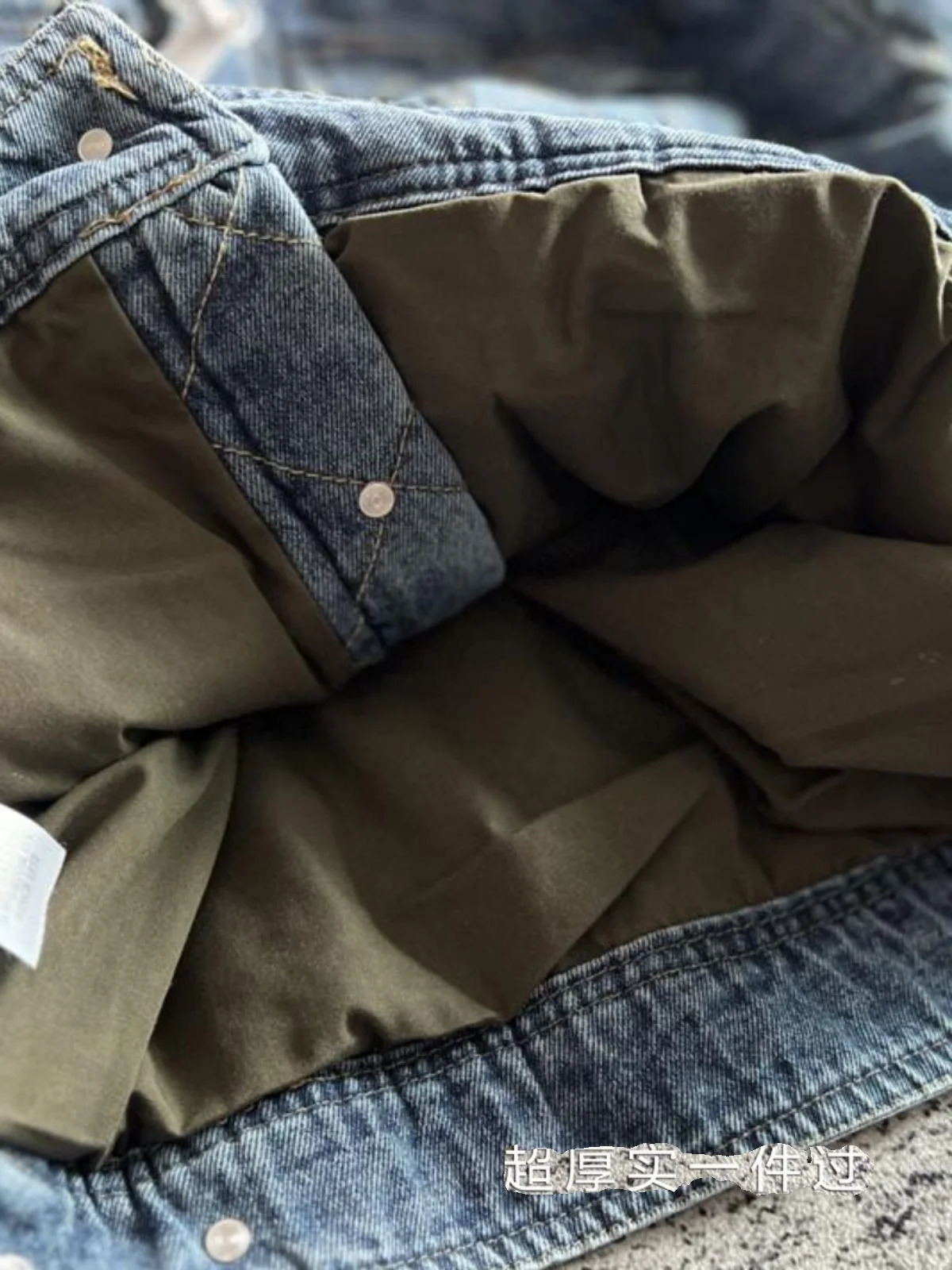 American Retro Super Heavyweight Warm Diamond Grid Thick Denim Jacket Autumn Winter Wind Resistant Cotton Padded Coats for Men 250614