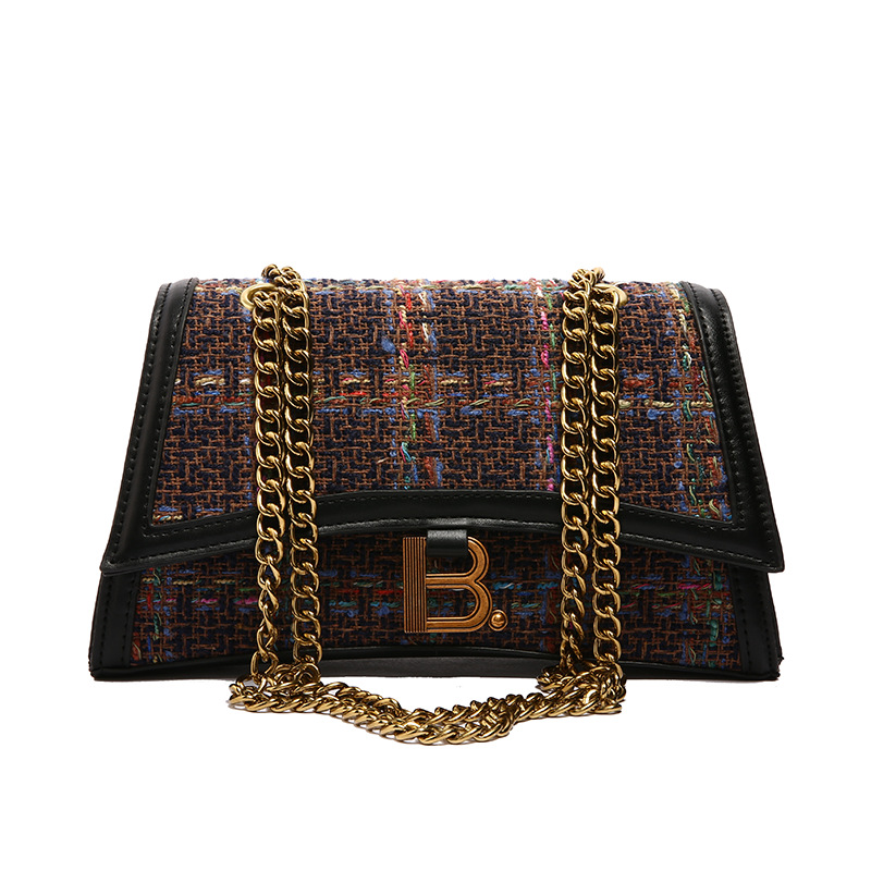 Designer bags, crossbody bags, women's 2025 chain small square bags, fashionable and retro European and American cross-border single-shoulder bag