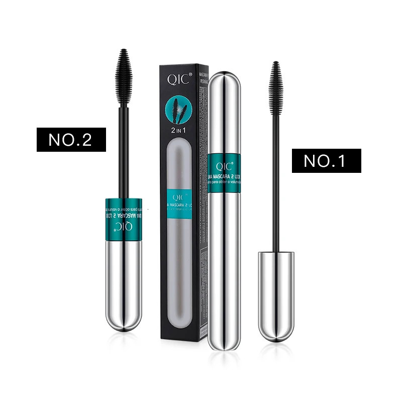 4D Mascara Double Effect Lengthen Curling Thick Eyelash Long Lasting Silk Fiber Eye Lashes Makeup Cosmetics 250606