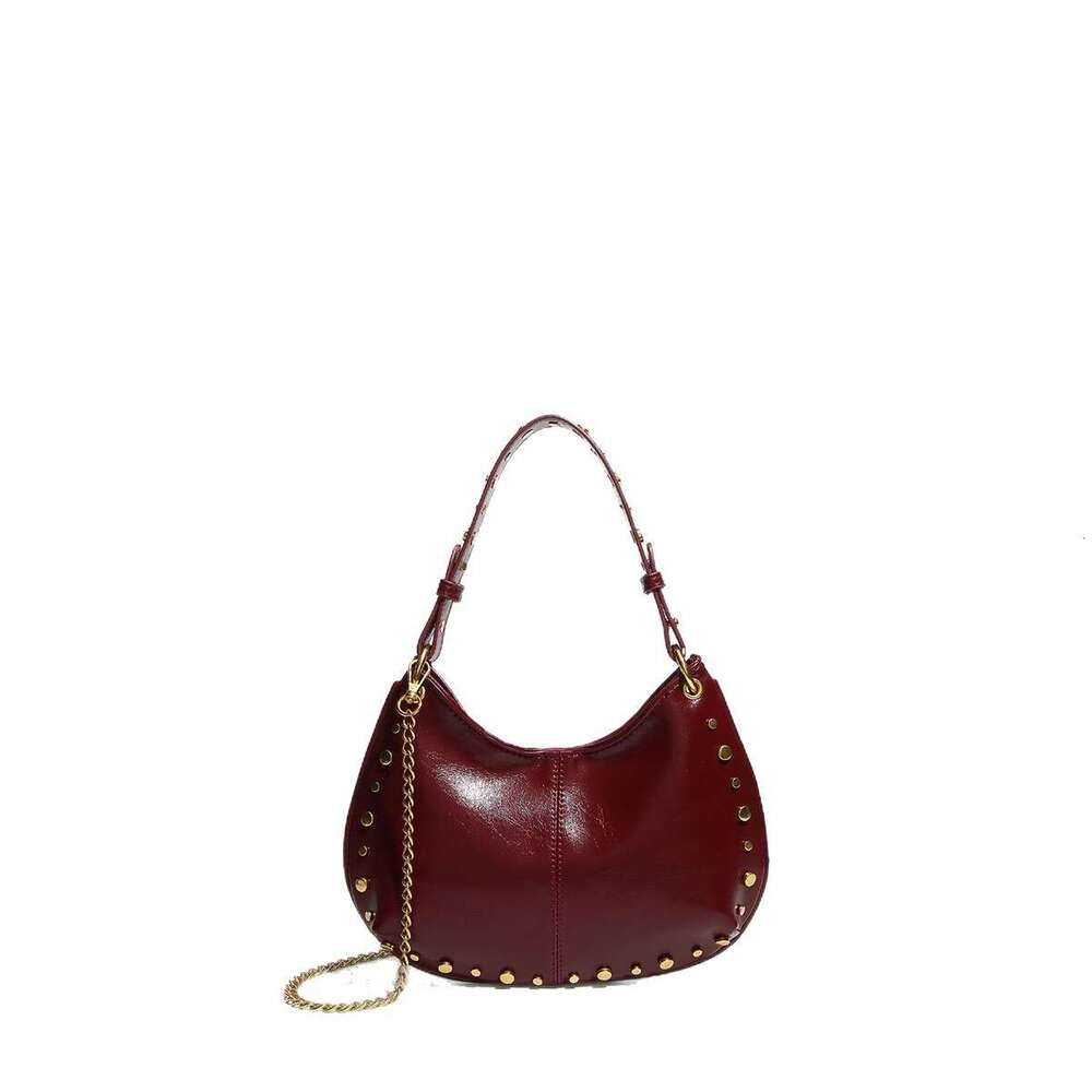 Free shipping designer bag Luxury ZR Home Spanish Women s New High end Studded Rivet Decorated Shoulder Magnetic Closure Underarm Crossbody Bag Handba