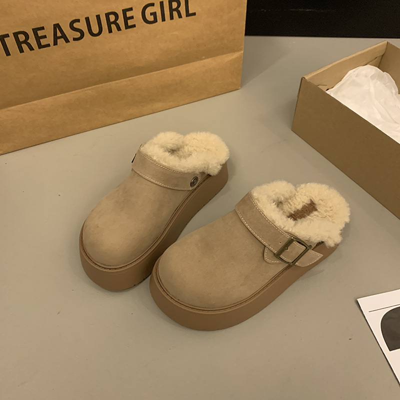 hot free shipping designer slippers for woman winter new Indoor outdoor Snow boots keep warm vintage classic Plush sandals