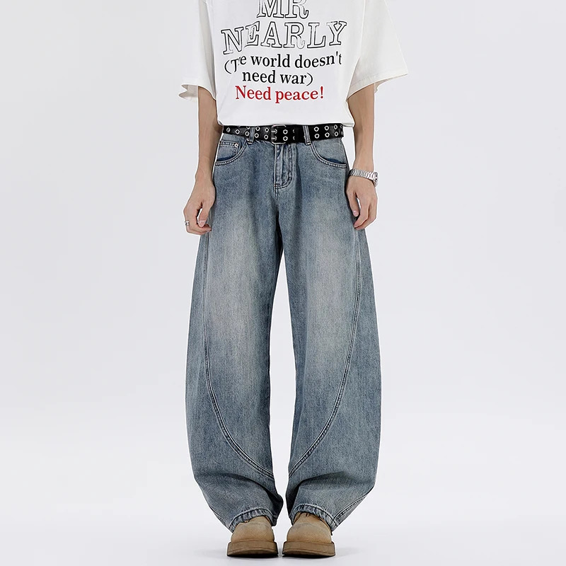Y2K Mens Baggy Jeans Unisex Trendy Casual WideLeg Denim Pants High Street Quality American Style Streetwear Oversize Trousers 250614