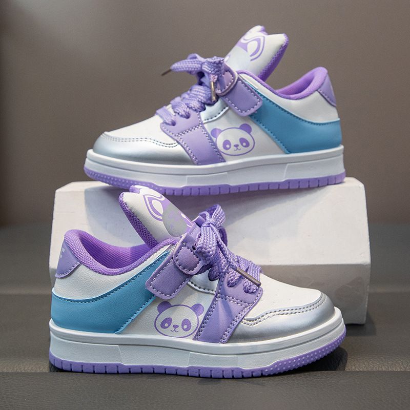 Girls Sneakers Board Shoes Cartoon Print Soft Bottom Non-slip Children Toddler Casual Walking Shoes Kids Shoes Sizes 26 - 37