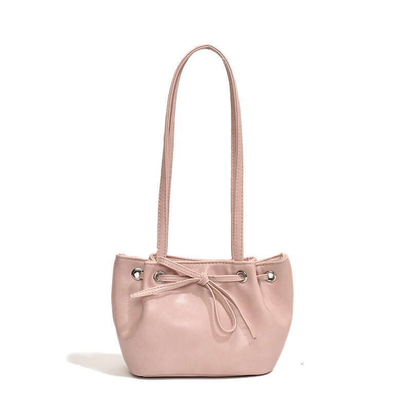 Underarm for Women 2024 Spring Summer Niche Design High-end Bowknot Fashion Simple Shoulder Handbag Bucket Bag
