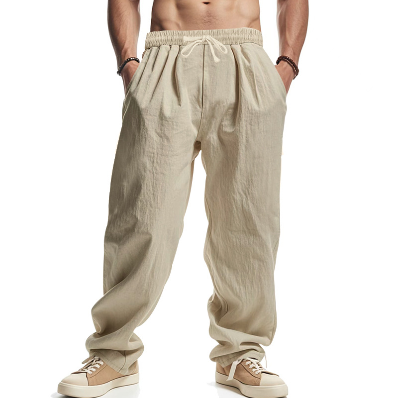 sweatpants pants Designer men's trousers trendy long pants for men loose and casual linen hip-hop beach sports wide-leg for men European size :S-