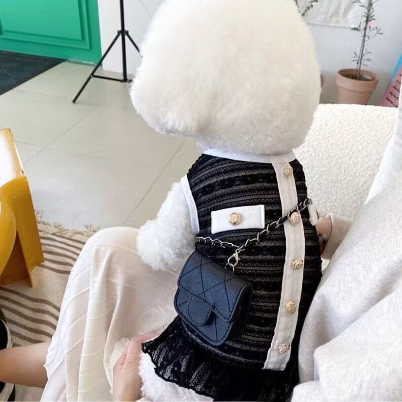 T470Pet spring and summer sweet and cute floral vest dress home clothes dog cat anti-hair loss summer small dog clothes