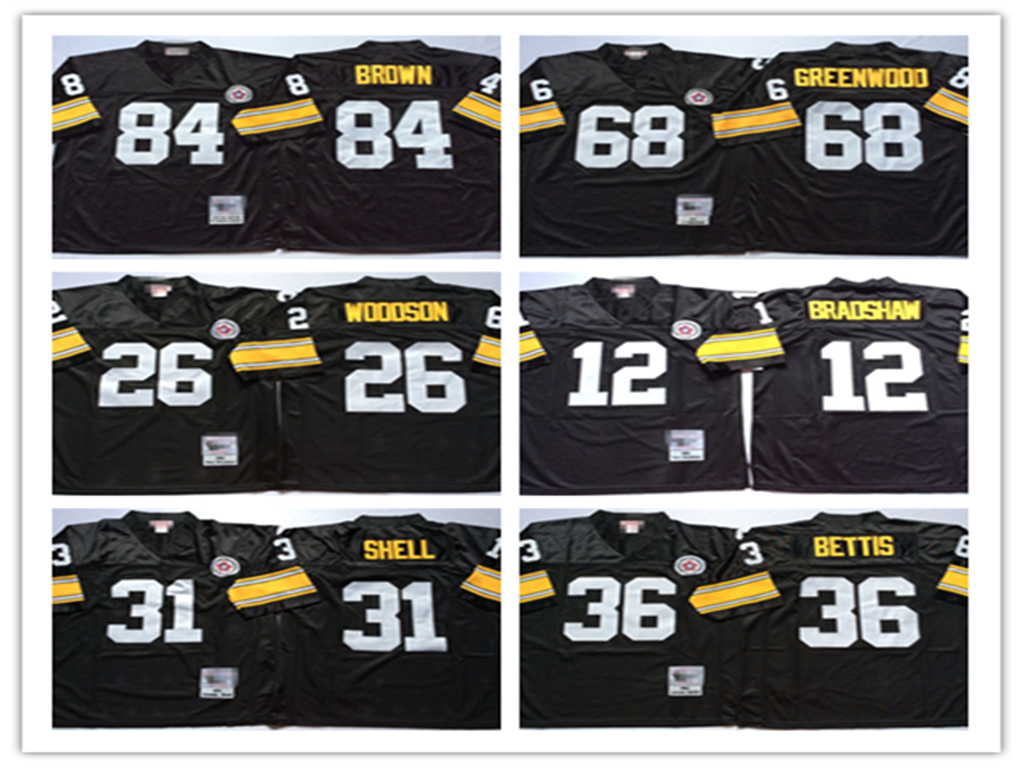 Men's Jerome Bettis Black 1996/97 Jersey Franco Harris Terry Ham Joe Greene Plount Brown Jersey Jack Lambert Terry Bradshaw Franco Harris Dawson Webster