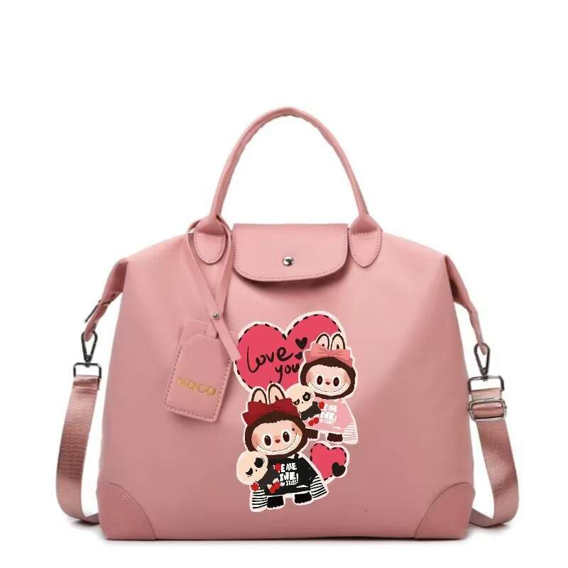 Designer bag Labubu Travel Cartoon Large Capacity Handbag Oxford Waterproof Totes Women's Vintage Print Shoulder Bag Luxury Bag weekday bags