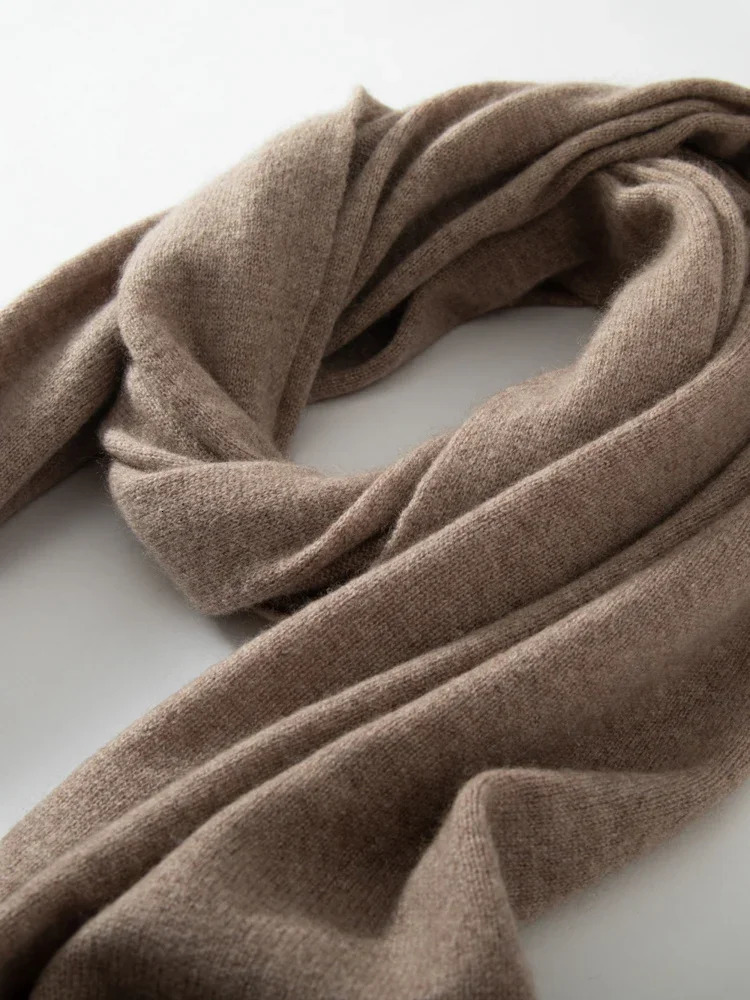 Wool Cashmere Scarf Pashmina Solid Basic Simple Big Scarves Wrap Shawl Cashmere Women Autumn Winter Light-thin Outer Wraps Hijab 250610