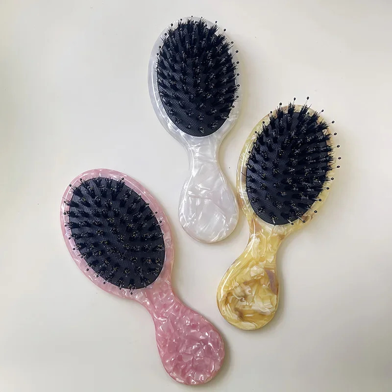 Portable Mini Massage Comb Korean Style Pigtail Brush Acetate Cushion Comb Womens Air Cushion Comb Professional Salon Hairdress 250612