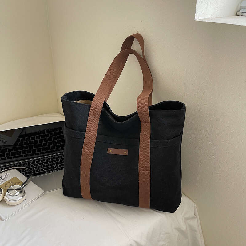 Large Capacity Tote Handbag 2025 New Korean Style Lazy Casual Simple Lightweight Shopping Women's Crossbody Bag