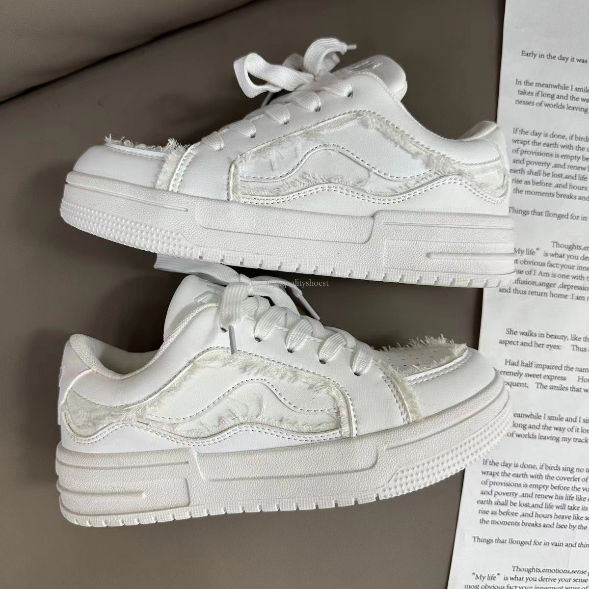 2025 New Denim Solid Color White Shoes Board Shoes Fashion Designer Summer Men s Shoes Multi Functional Leisure Sports Skateboarding Shoes Couple Shoe