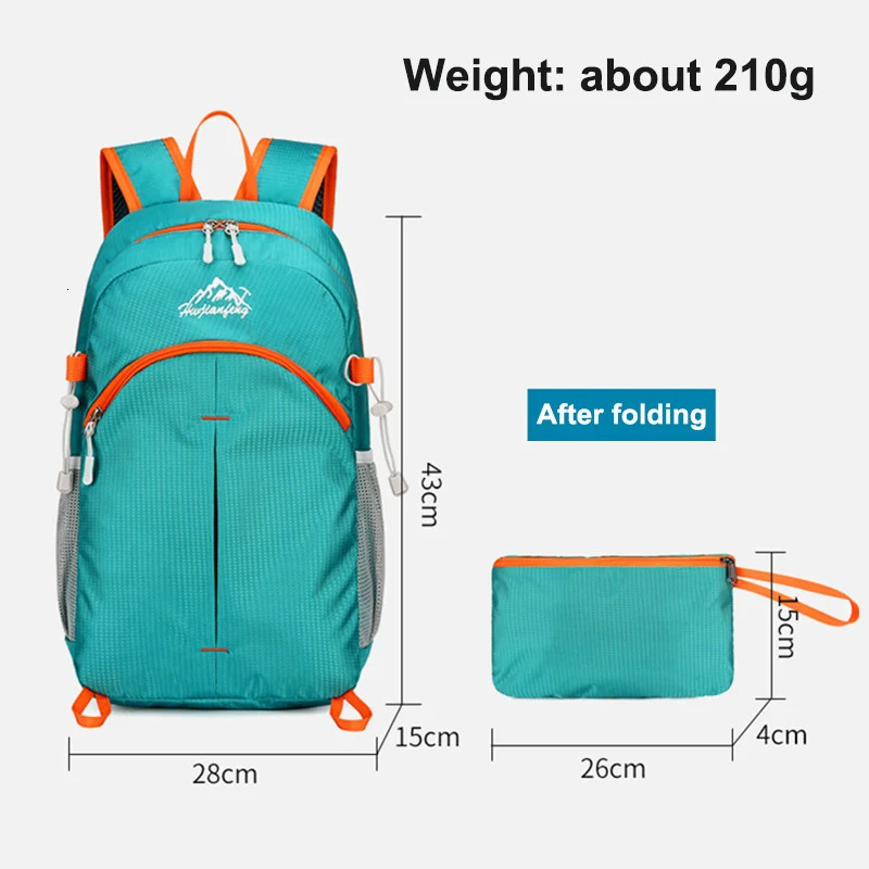 Portable Foldable Backpack for Women and Men Outdoor Hiking Climbing Backpacks Lightweight Travel Bag Waterproof Cycling Backpack 250609