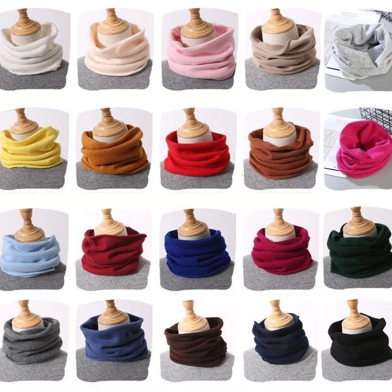 Basic Neck Gaiter Women Men Knitted Cashmere Col Turtleneck Neck Warmer Unisex Wool Pullover Scarves Neck Protector Mock Collar 250610