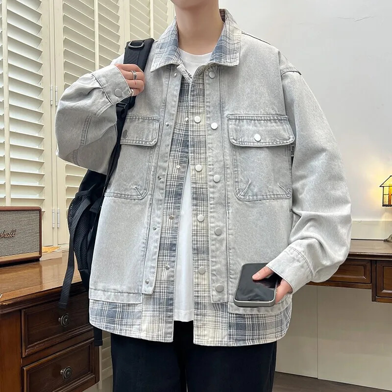 High Quality Mens Cotton Denim Jackets Spring Autumn Casual Top Retro Jeans Youth Streetwear Windproof Loose Coat Clothing 250614