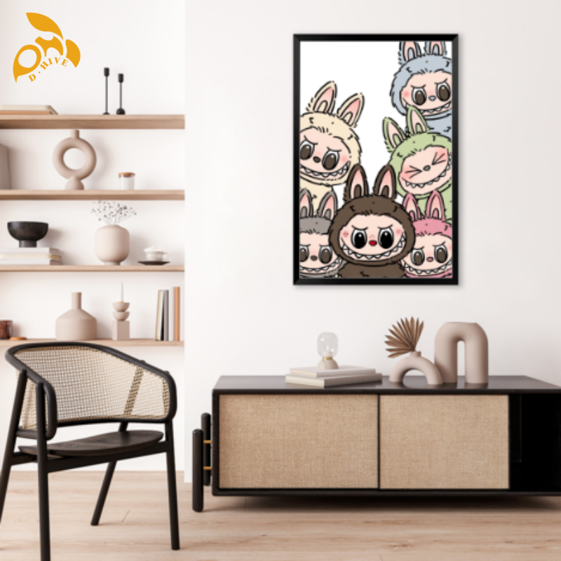 Free Shipping Professional Customized Vertical Wall Art Personalized Designs High-Quality Prints Ideal for Home Office Hotel Decor Gifts with labubu p