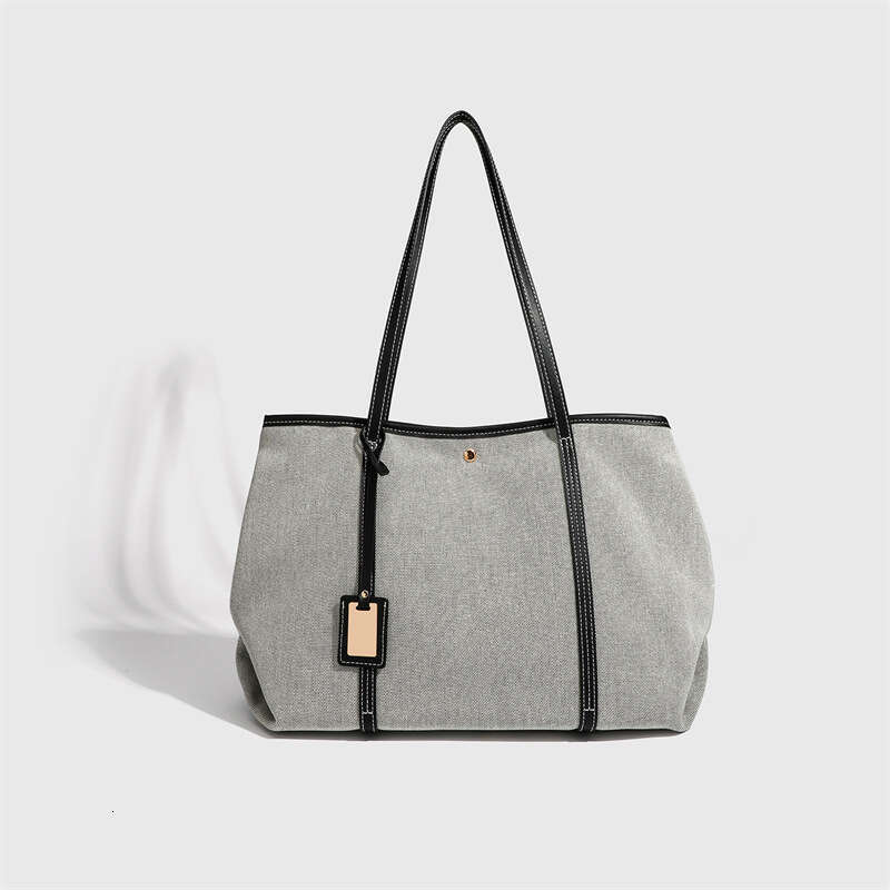 Canvas 2025 New Casual Tote Fashion Versatile Shoulder Handbag Women Shopping Large Capacity Bag