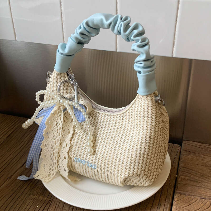 Trendy Niche Color-Block for Women 2025 New Summer Versatile Chain Crossbody Bag Exquisite Handbag Small Tote