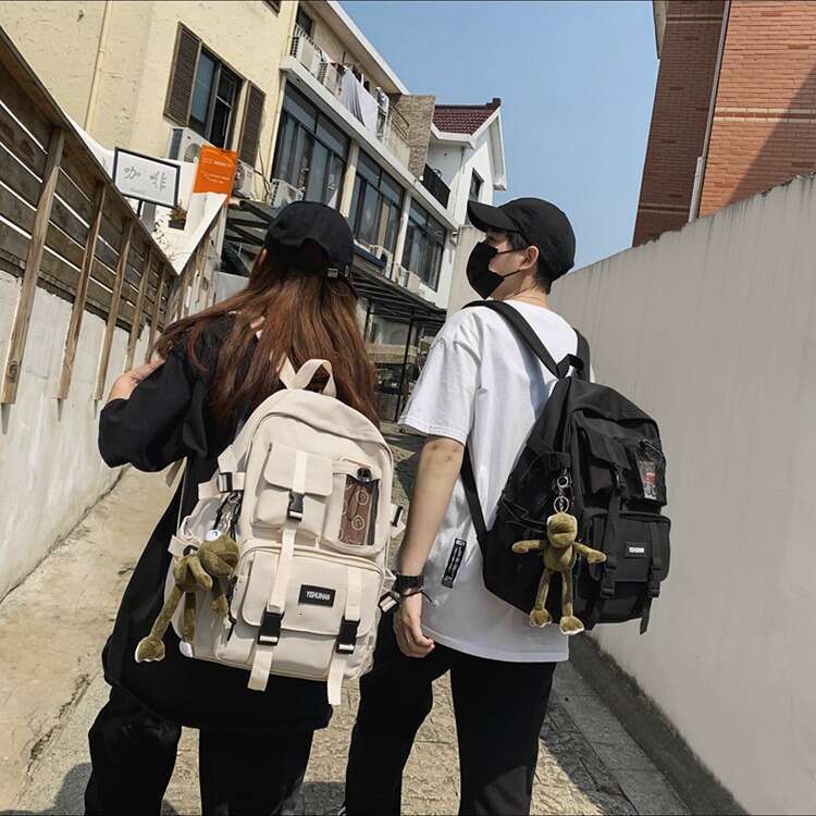 Women Korean Style Large Capacity for Middle High School College Students Double Shoulder Men's Casual Trendy Travel Backpack