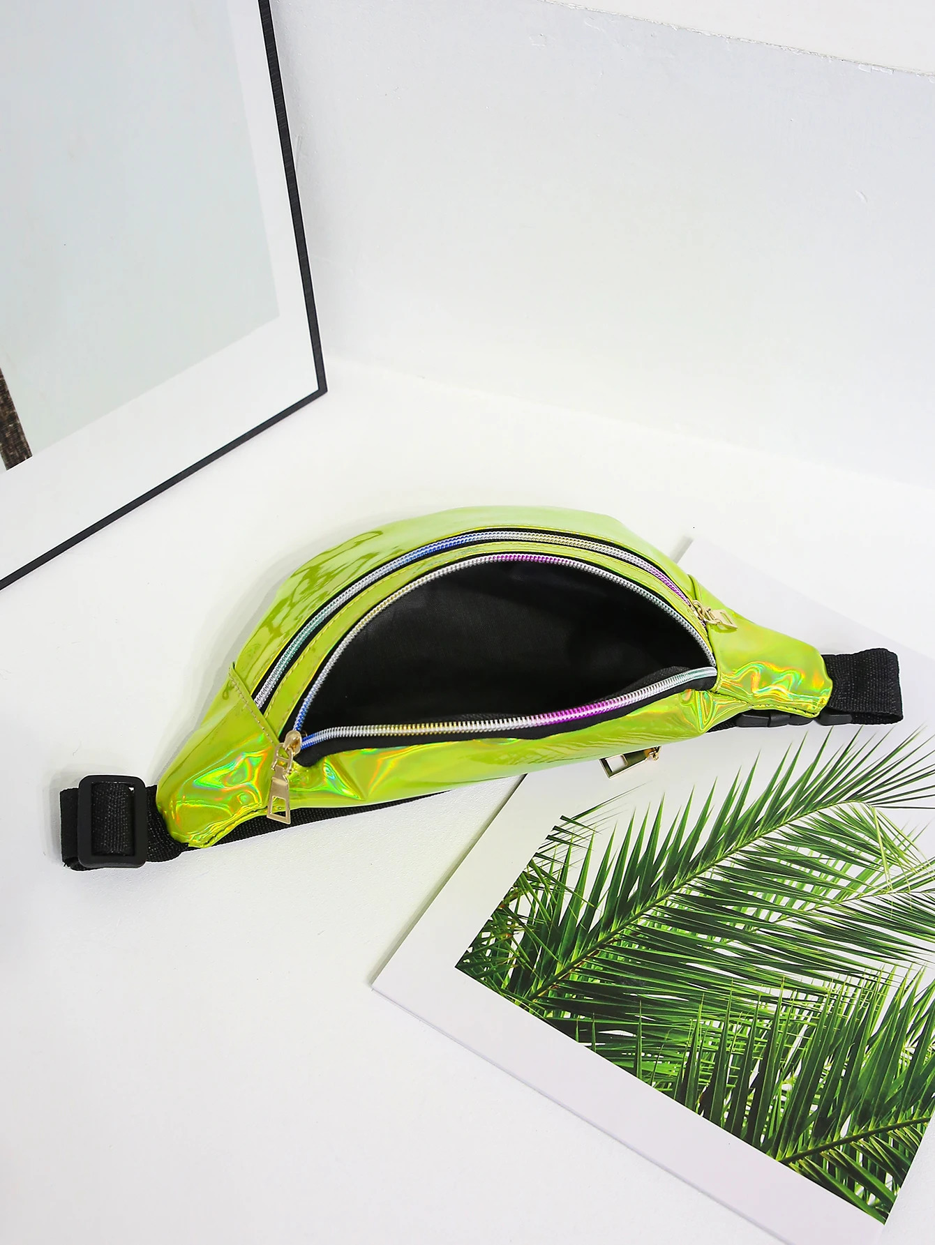 Holographic Fanny PackHologram PU Waist Pack Waterproof Shiny BagLaser Bum Bag Adjustable BeltSport Waistbag 250612