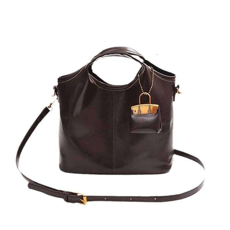 High End Fashion Commuting Handbag, Women's 2025 New Korean Version Bucket Bag, Casual Shoulder Diagonal Cross Bag
