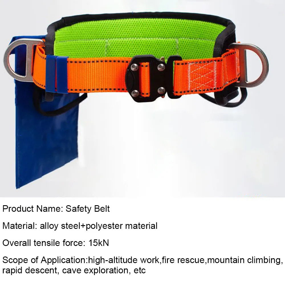 Single Waist Safety Harness Highaltitude Work Belt Outdoor Climbing Training Electrician Construction Protect Equipment 250611
