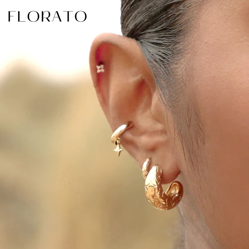 Plated 24K Gold/925 Silver Crystal Zircon No Ear Piercing Ear Clips Minimalist CZ Ear Clips Fashion Jewelry For Women 250610