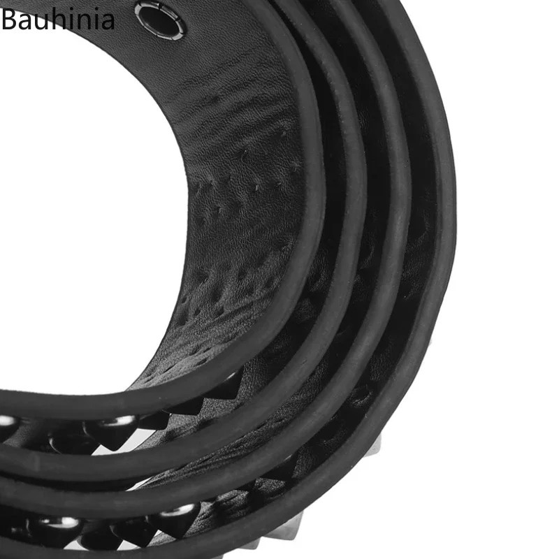 Rivet Goth PU Leather Belt 120*3.8cm Fashion Punk Style Pin Buckle Mens and Womens Belts 250610
