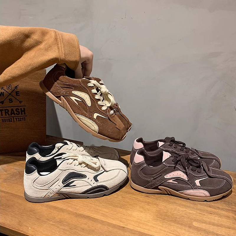 2025 Summer New Fashion Designer High Quality Board Shoes Color Blocked Lace Up Height Increasing Casual Sports Shoes Training Women s Shoes, Skateboa