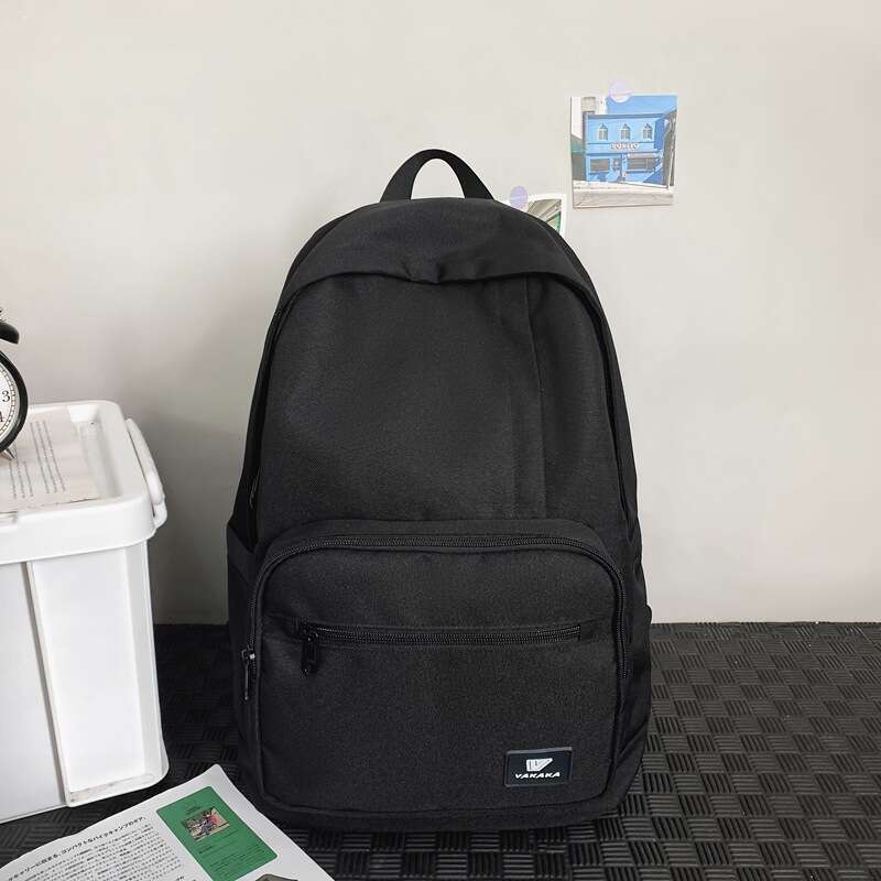 Large Capacity Women, Korean Style, Waterproof, Versatile, Suitable for Middle and High School College Students, Simple Solid Color Backpack with Acad