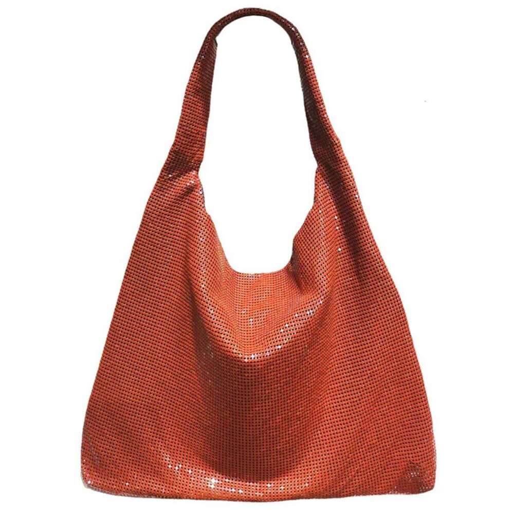 Large Capacity Ladies Sequin Handbags For Design Rhinestones Tote Armpit Shoulder Bags Women Leather Shopping Pack