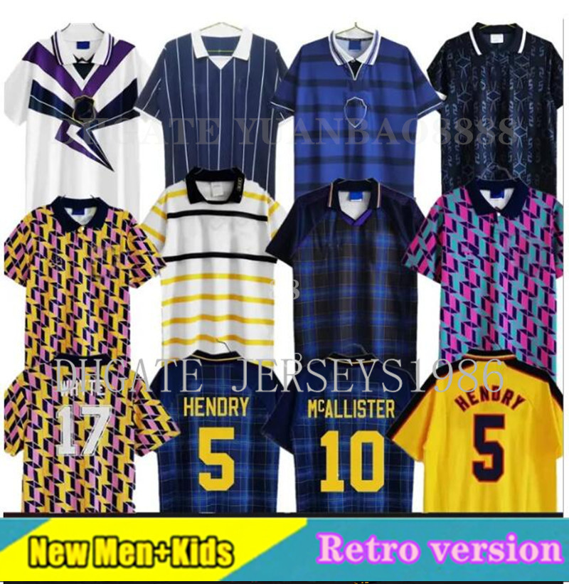 Scotland Retro Soccer Jerseys 1982 1986 1988 1989 1990 1992 1993 1994 1996 1998 2000 2002 2012 STRACHAN DALGISH McCOIST classic Vintage Football Shirt