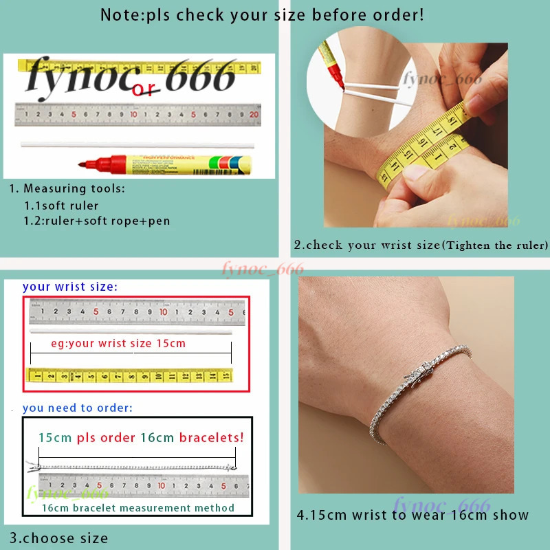 2015 New 18k Gold Plated Moissanite Tennis Bracelet for Women 3/4/5mm Classic S925 Sterling Silver Certified Bracelet for Men GRA