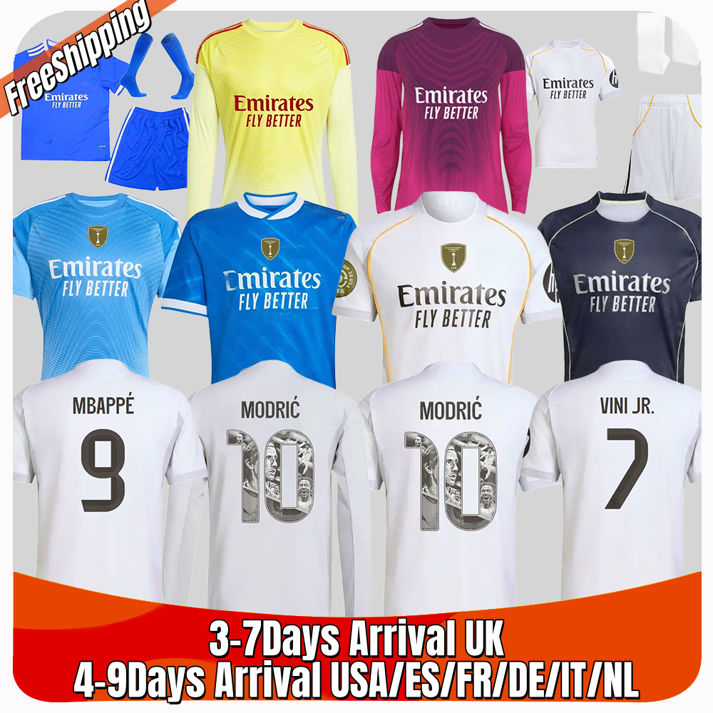 26 RealS s football shirt 2025 26 Spain Spanish Reals Madrids MBAPPE soccer jerseys 24 Real 4Th BELLINGHAM MadriDS football Mbappe MODRIC VALVERDE VINI JR S-4XL