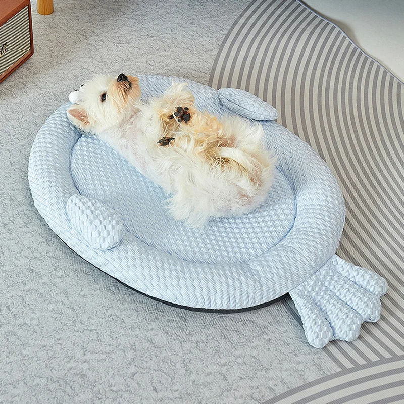 Summer Pet Dog Cooling Mat Breathable Cat Sleeping Bed Puppy Mat Animal-shaped Pet Bed for Cats Small Medium Dogs Pet Supplies 250614