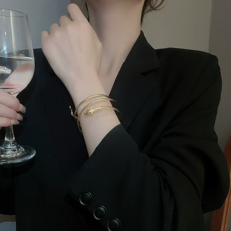 Good Luck Bracelet Designer Ward Off Evil And Keep Peace Bracelets Jewelry Women Multiple Layers Charm Snake Bangle Bijoux Luxe Gift Free shipping