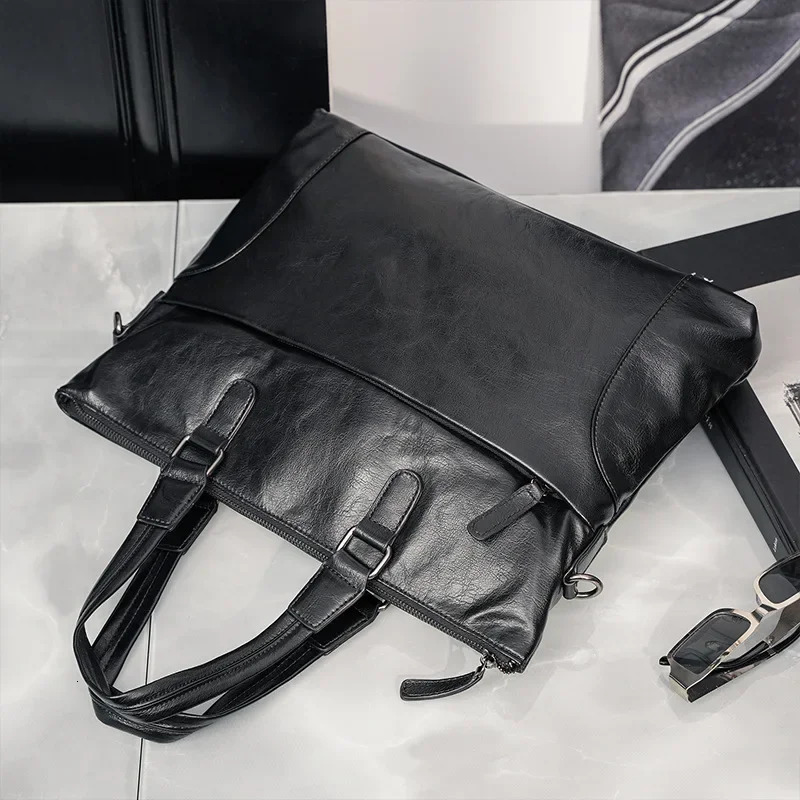 Fashion Business Briefcase Men Simple Mens Handbag Crossbody Bag Hand Bag Shoulder Messenger Bags Satchels Document Bag 250614