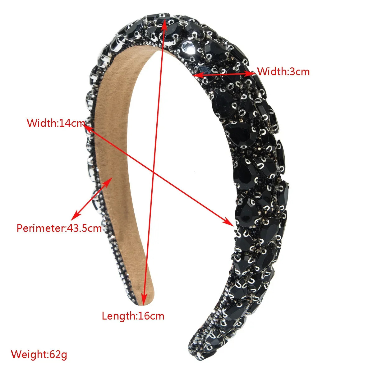 European and American Fashion Baroque Full of Diamonds Shiny Color Drill Headband Gorgeous Ball Banquet Hair Accessories 250610