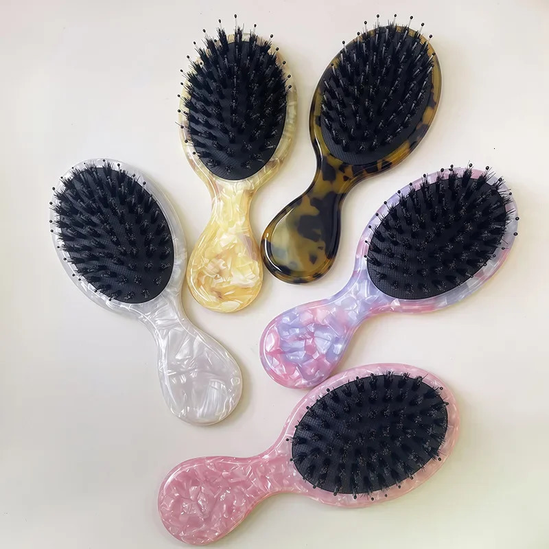 Portable Mini Massage Comb Korean Style Pigtail Brush Acetate Cushion Comb Womens Air Cushion Comb Professional Salon Hairdress 250612