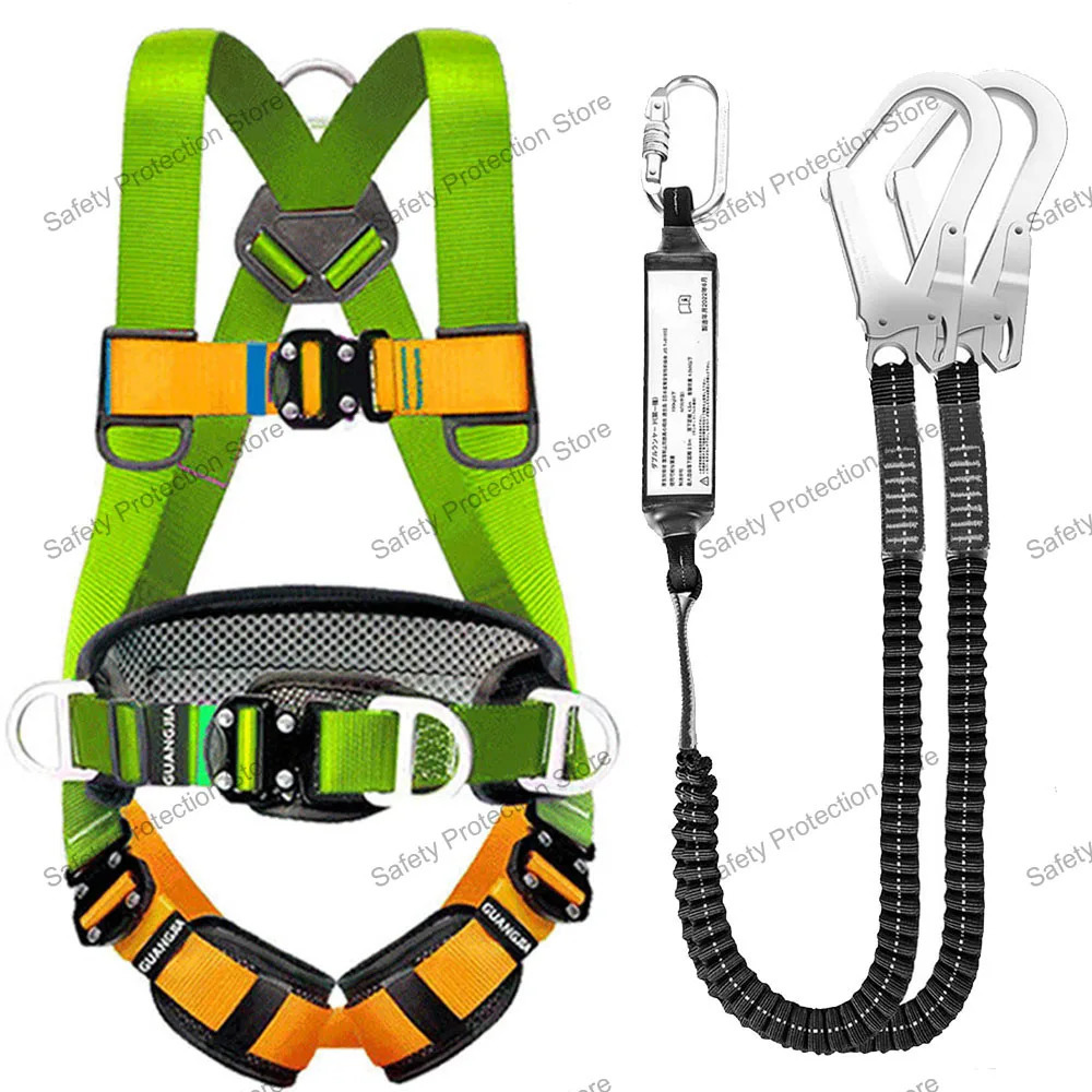 High Altitude Work Safety Harness Full Body Fivepoint Belt Outdoor Climbing Training Construction Protective Equipment y250611