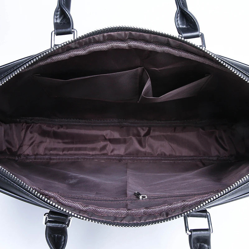 Mens Business Solid Color PU Leather Handbag Computer Bag briefcase laptop bag bolsos para hombre sac a main bag men bolsos 250614