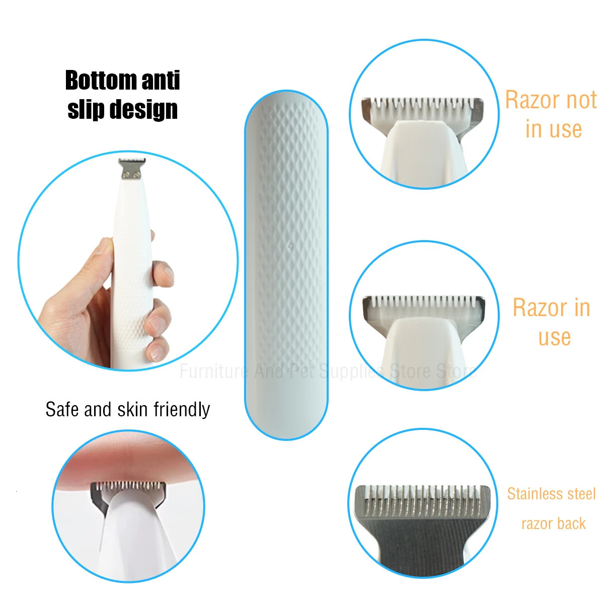 Dog Paw Trimmer with LED Light Fully Waterproof Pet Hair Trimmer with LED Display Dog Clippers for Grooming 18mm Widen Blade 250614