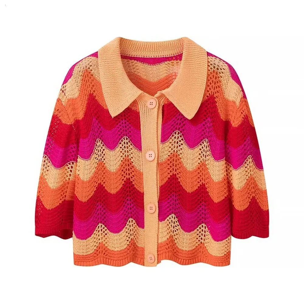 2024ZAR4 Summer Womens European and American Style Fashionable Outlier Western style Knitted Top Half Skirt Set 250609