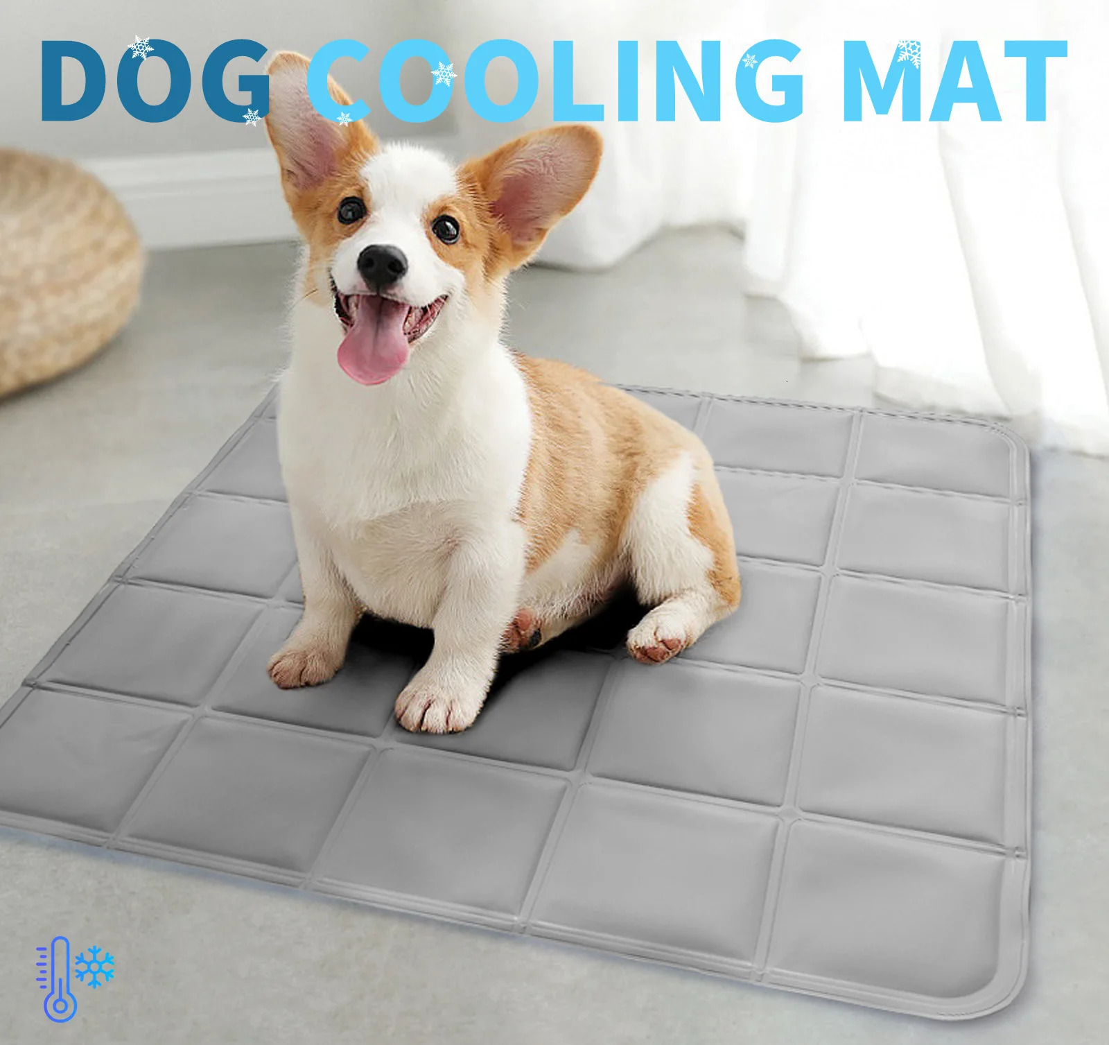 Ice Silk Cooling Mat for Dogs Cats - Breathable Summer Pet Pad Portable Foldable Dog Bed Cooler Lightweight Anti-Slip 250614