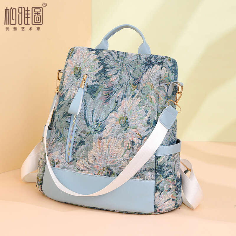 Backpack Texture Large Capacity Nylon Commuter Student School 2025 New Casual Travel Women's Bag