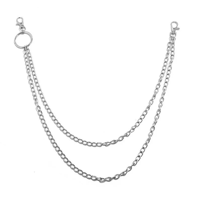 Punk Rock Metal Pants Waist Chain Men Women Key Big Ring Wallet Keychain Jeans Unisex Hiphop Jewelry Gift 250606