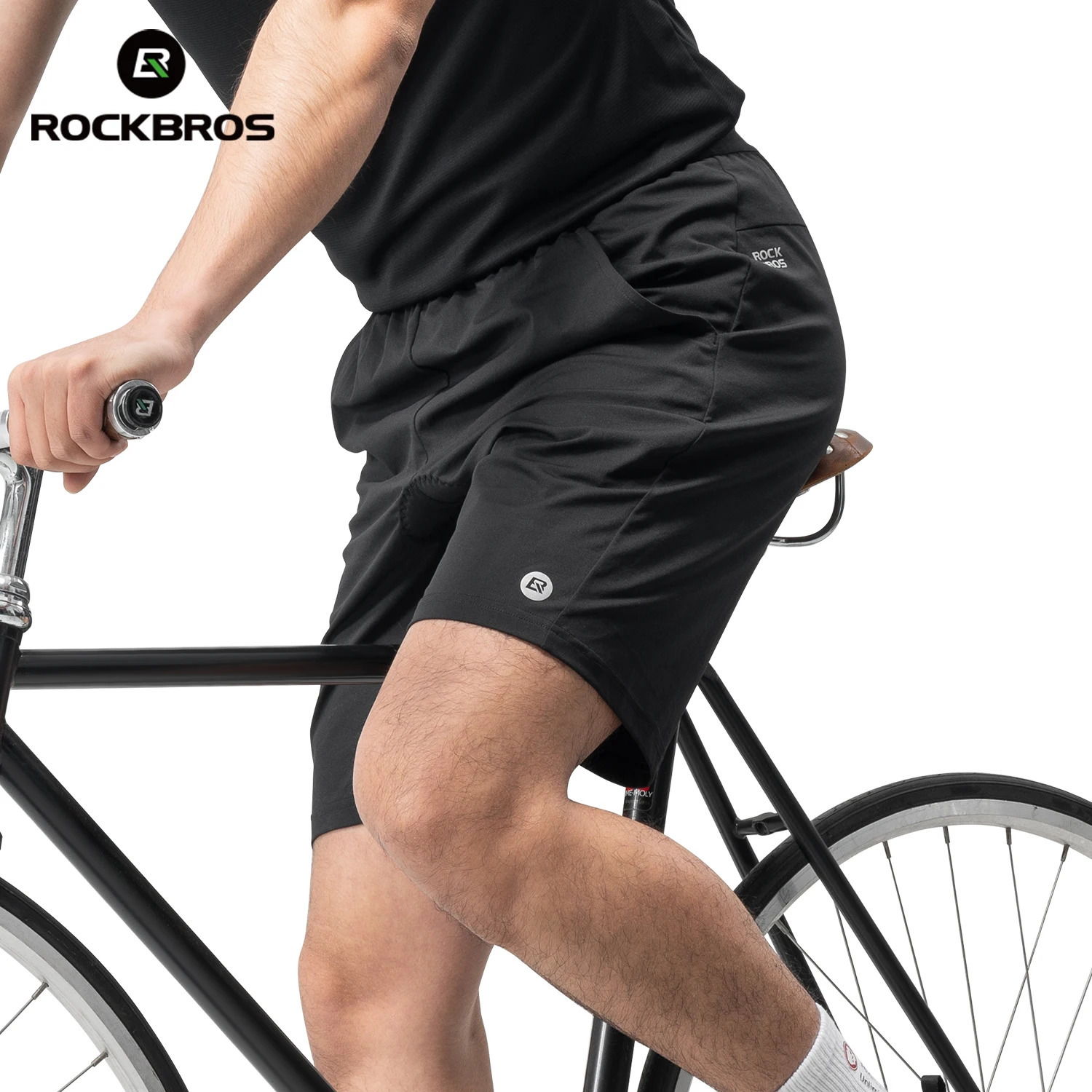 ROCKBROS Cycling Shorts Road Bike Casual Sport Pants Mens Style With Lined Pad Summer Equipment 250614