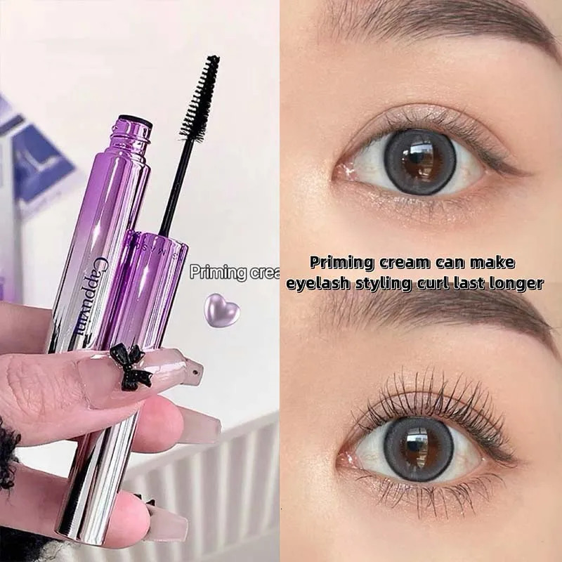 Waterproof Mascara Curling Primer Set Lengthening Volumizing Eyelash Black Brown Natural Enhance SmudgeProof 250606